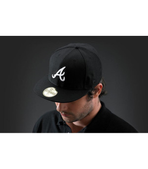 casquette atlanta noir blanche Casquette Atlanta 59fifty black white